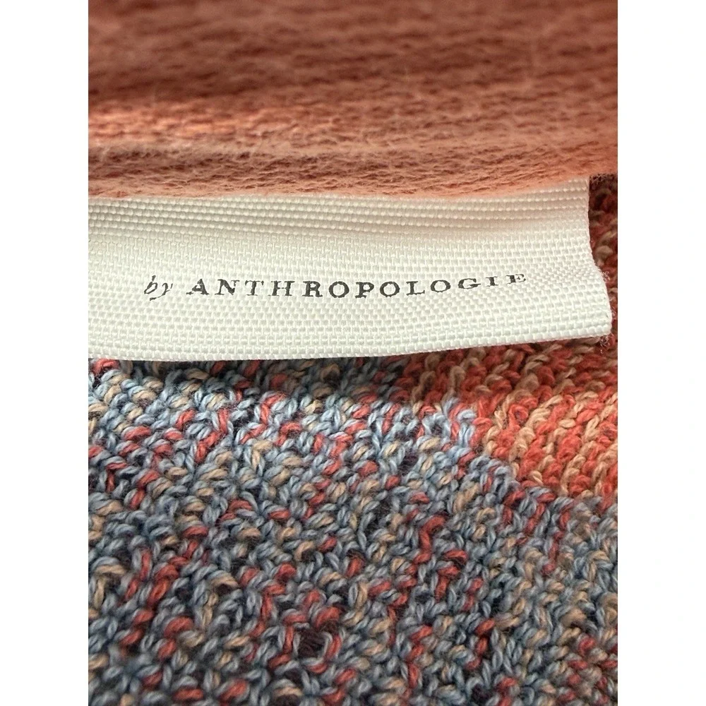Anthropologie Towel Set Floral Blue Coral Plush Cotton Anthro Bathroom Decor